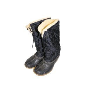 LL Bean Tall Black Bean Boots Winter Boots